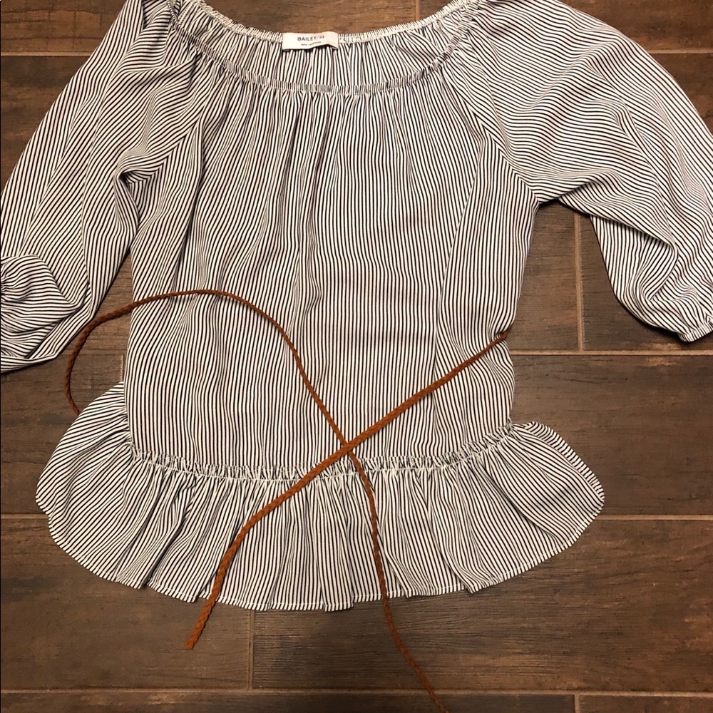 Bailey 44 striped off the shoulder top.